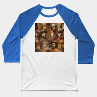 Rembrandt Paintings Mashup Baseball T-Shirt